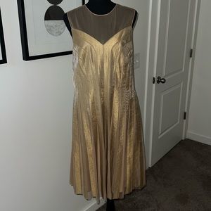 Unique gold colored Adrianna Papell dress! Worn only once to a ball!